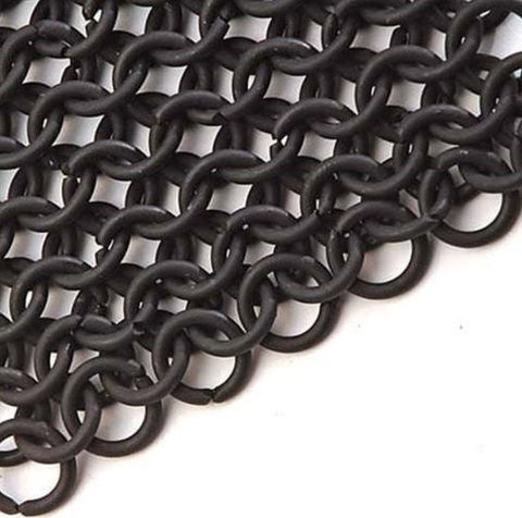 Mail Armor Coif, Blackened - Chainmail Armour-Medieval Shoppe