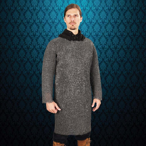 Mail Armor Shirt, Riveted Dark Aluminum - Chainmail Armour-Medieval Shoppe
