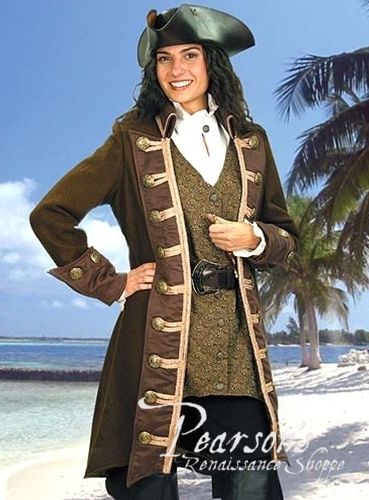 Mary Read Pirate Coat - Chemises - Blouses - Coats-Medieval Shoppe
