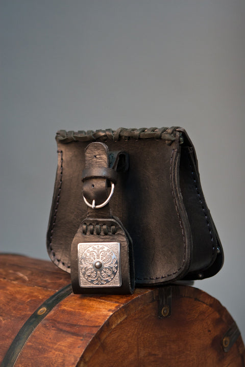 Medieval Bag with Etched Steel - Sales and Specials, Sporrans - Pouches-Medieval Shoppe
