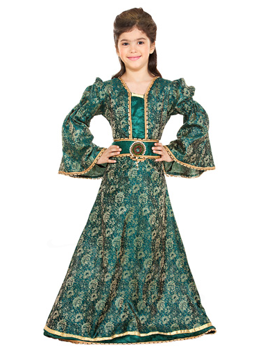 Medieval Brocade Girls Dress - Girl's Medieval Clothing & Accessories-Medieval Shoppe