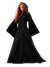 Medieval Hooded Coat - Black, Cloaks, Crimson, Special Order - Custom Made Dresses-Medieval Shoppe