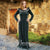 Medieval Winter Forest Green Dress - Special Order - Custom Made Dresses-Medieval Shoppe