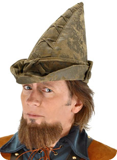 Moss Green Robin Hood Hat - Medieval Hats - Veils-Medieval Shoppe
