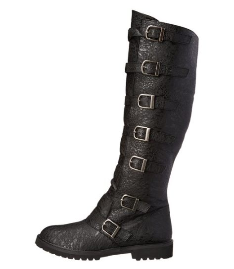 Multi-Buckle Knee High Boots - Black, Brown, Men's Renaissance Boots-Medieval Shoppe