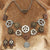 Multi Gear Necklace & Earrings - Renaissance Necklaces, Steampunk Jewelry-Medieval Shoppe