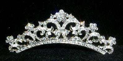 Pave Comb Tiara - Gold, Medieval Crowns & Princess Tiaras, Silver-Medieval Shoppe