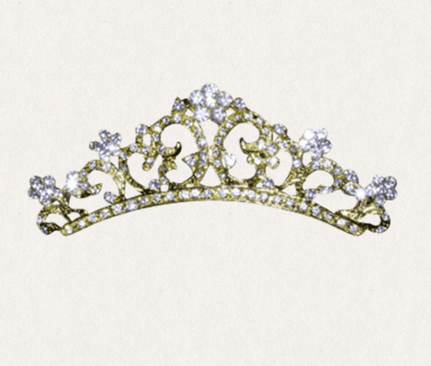Pave Comb Tiara - Gold, Medieval Crowns & Princess Tiaras, Silver-Medieval Shoppe