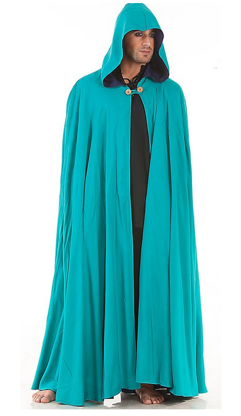 Reversible Medieval Cloak - Black/Red, Cloaks, Green/Gold, Light Brown/Chocolate, navy/Turquoise, New Arrivals-Medieval Shoppe