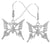 Stainless Steel Butterfly Earrings - Medieval Earrings & Bracelets-Medieval Shoppe