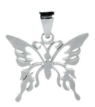 Stainless Steel Butterfly Pendant - New Arrivals, Renaissance Necklaces-Medieval Shoppe