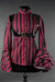 Steampunk Striped Buckle Blouse - Black, Black/White Striped, Brown Stripe, Red Stripe, Women's Steampunk Clothing-Medieval Shoppe