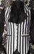 Steampunk Striped Long Vest - Black/White, Brown/Black, Men's Steampunk Clothing-Medieval Shoppe