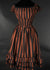 Striped Gothabilly Dress - Black/White Striped, Brown Stripe, Gray Stripe, Purple Stripe, Red Stripe, Women's Steampunk Clothing-Medieval Shoppe
