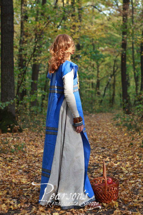 Sunshine Janet Surcoat - Brown, Classic Blue, Green, Medieval Dresses, Red, Sales and Specials-Medieval Shoppe