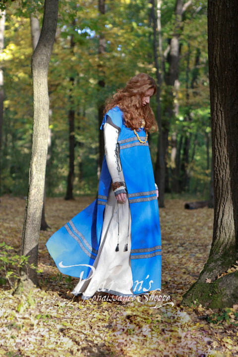 Sunshine Janet Surcoat - Brown, Classic Blue, Green, Medieval Dresses, Red, Sales and Specials-Medieval Shoppe