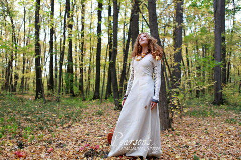 Sunshine Janet Tunic - Blue, Brown, Medieval Dresses, Red-Medieval Shoppe