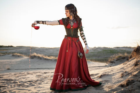 The Alchemist's Daughter - Medieval Dresses, Natural, White-Medieval Shoppe