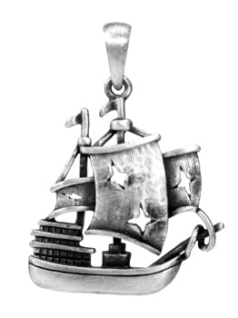 The Black Pearl Pendant - Men's Medieval Jewelry & Crowns-Medieval Shoppe