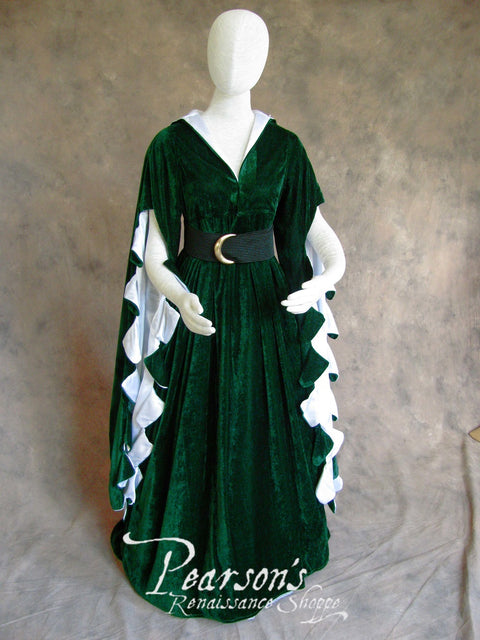 Medieval Dresses - Deep Blue, Medieval Dresses, White Lining-Medieval Shoppe