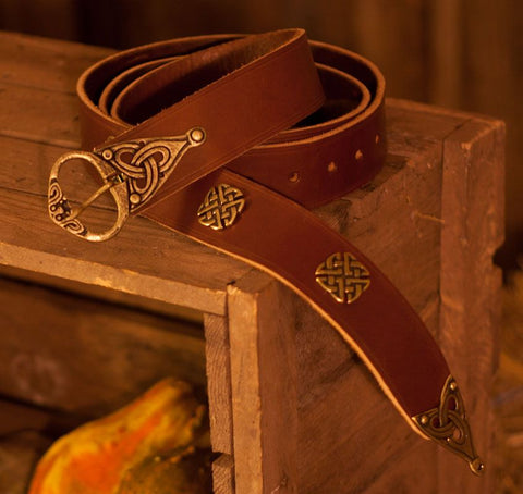 Viking Medieval Long Belt - Black, Brown, Renaissance Belts - Leather Accesssories-Medieval Shoppe