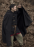 Wool Cape - Capes, Dark Red, Gray-Medieval Shoppe