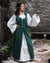 Ameline Peasant Overdress - Black, Green, Renaissance Dresses-Medieval Shoppe
