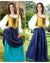 Double Layer Medieval Skirt - Black/turquoise, Dark Green/Gold, Denim Blue/Red, Navy Blue/Petol, Skirts - Pants - Underpinnings-Medieval Shoppe