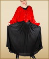 Grace O'Malley Skirt - Black, Red, Skirts - Pants - Underpinnings-Medieval Shoppe