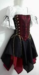 Wood Elf Skull Pirate - Black, Gold, Green, Medieval Bodice Sets, Purple, Red, Royal Blue, Sales and Specials, Silver-Medieval Shoppe