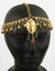 Headpiece with Glass Charms - Gold w/black beads, Gold w/blue beads, Medieval Crowns & Princess Tiaras, Silver w/black beads, Silver w/multi colored beads-Medieval Shoppe