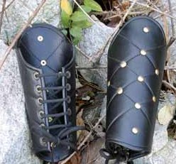 Leather Vambraces - Vambraces - Gauntlets - Gloves - Bracers-Medieval Shoppe