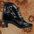 The Victoria - Black, Gold, Steampunk Footwear, White, Women's Medieval Footware-Medieval Shoppe