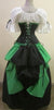 Two Tone Add-A-Bustle - Emerald Green/Black, Hunter Green/Black, Skirts - Pants - Underpinnings-Medieval Shoppe