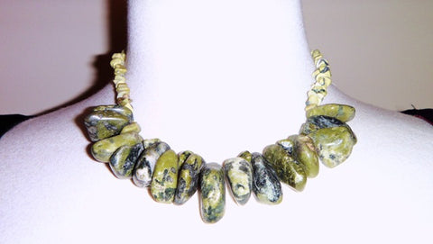 Unique Green Gemstone Necklace - Renaissance Necklaces, Sales and Specials-Medieval Shoppe