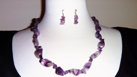 Amethyst Necklace and Earrings - Renaissance Necklaces, Sales and Specials-Medieval Shoppe