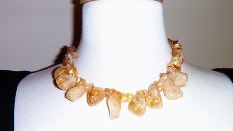 Yellow Topaz Necklace - Renaissance Necklaces, Sales and Specials-Medieval Shoppe