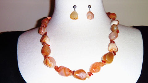 Agate Necklace and Earring Set - Renaissance Necklaces, Sales and Specials-Medieval Shoppe