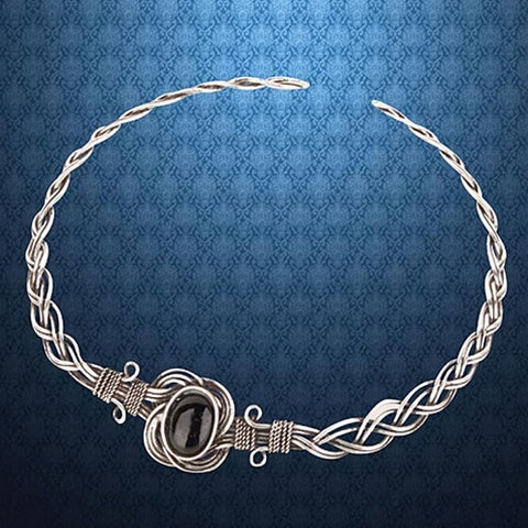 Celtic Onyx Knot Necklace - Renaissance Necklaces-Medieval Shoppe