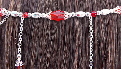 Filigree Red Czech Crystal Tiara - Featured Products, Medieval Crowns & Princess Tiaras-Medieval Shoppe