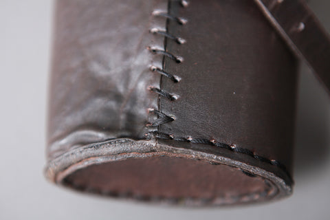 Etched Brass Leather Quiver - Renaissance Belts - Leather Accesssories-Medieval Shoppe