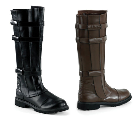 Walker Knee Boot - Black, Brown, Men's Renaissance Boots-Medieval Shoppe